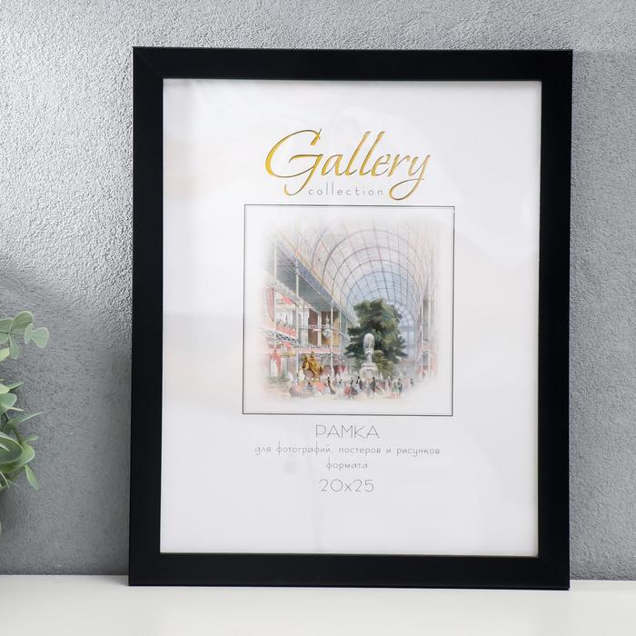 

Фоторамка пластик Gallery 20х25 см, 641877-7, чёрный (пластиковый экран), Черный