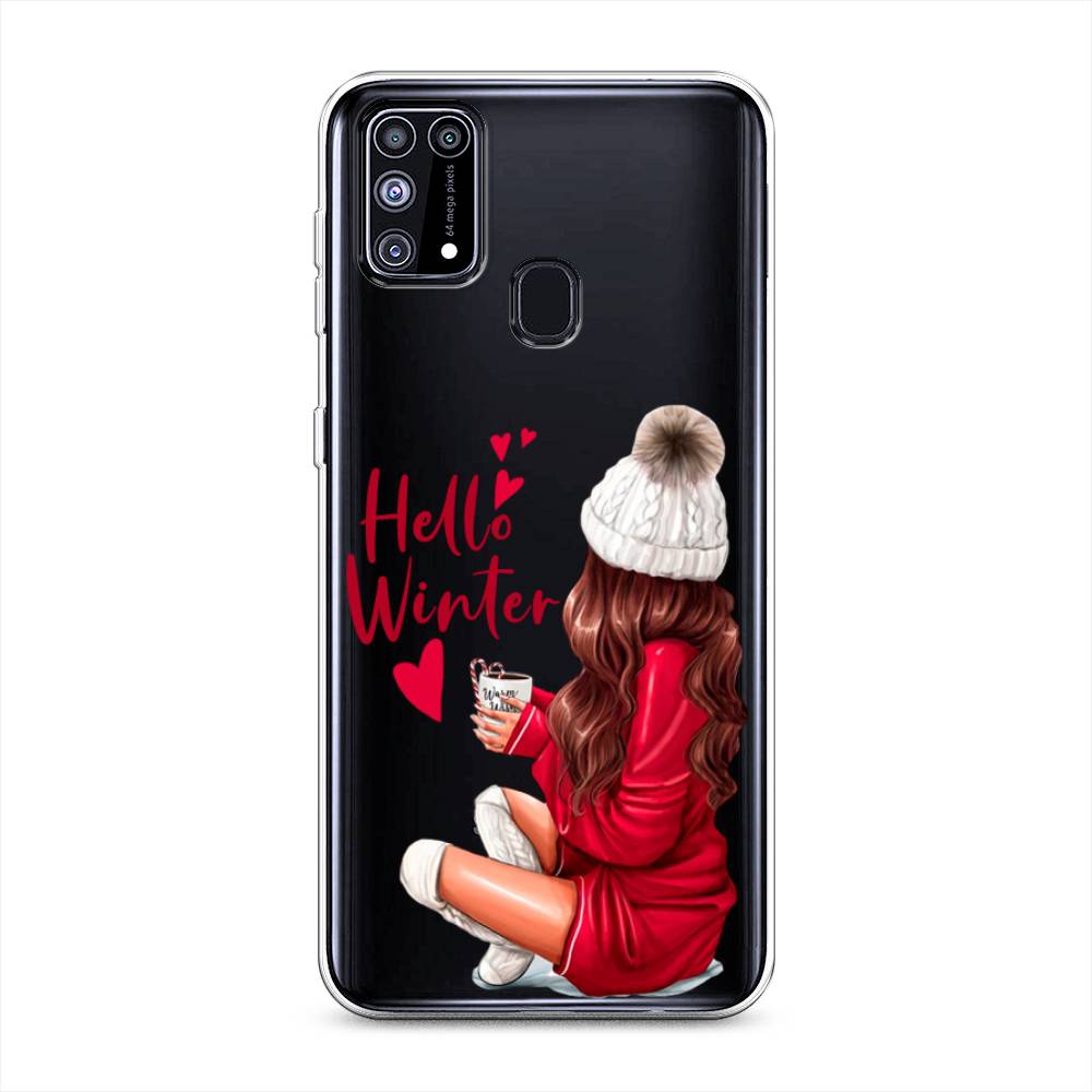 

Чехол на Samsung Galaxy M31 "Hello winter", Красный;белый;коричневый, 2100750-5