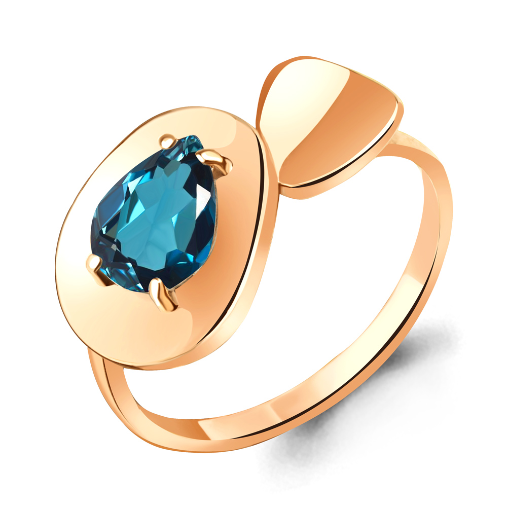 

Кольцо из серебра с топазом Aquamarine Aquamarine 6960208_925_з р. 17,5, 6960208_925_з