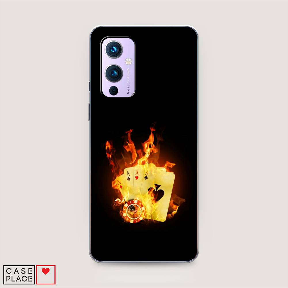 

Чехол Awog на OnePlus 9 (LE2113) / ВанПлас 9 (LE2113) "Горящие карты", Черный;оранжевый, 151450-9