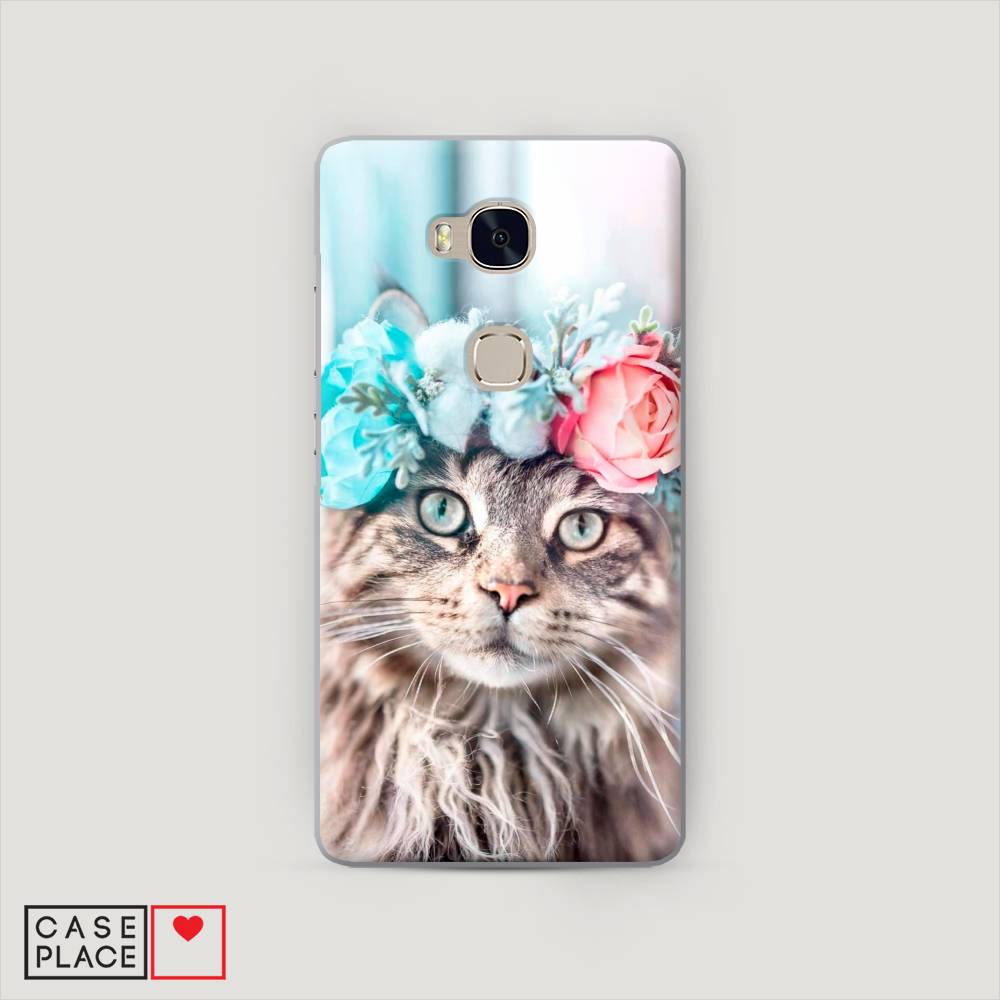 

Чехол Awog "Кот в венке" для Honor 5X, 60540-1