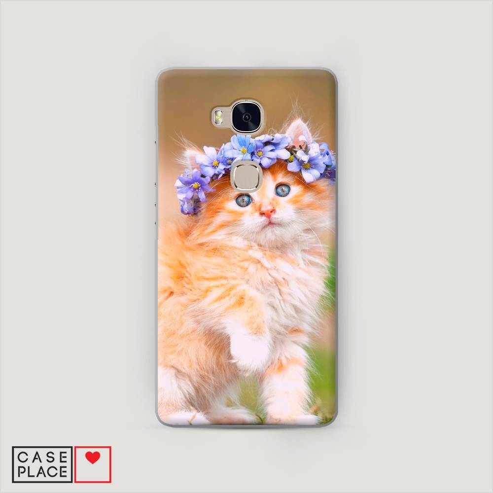 

Чехол Awog "Рыжий кот в венке" для Honor 5X, 60540-1