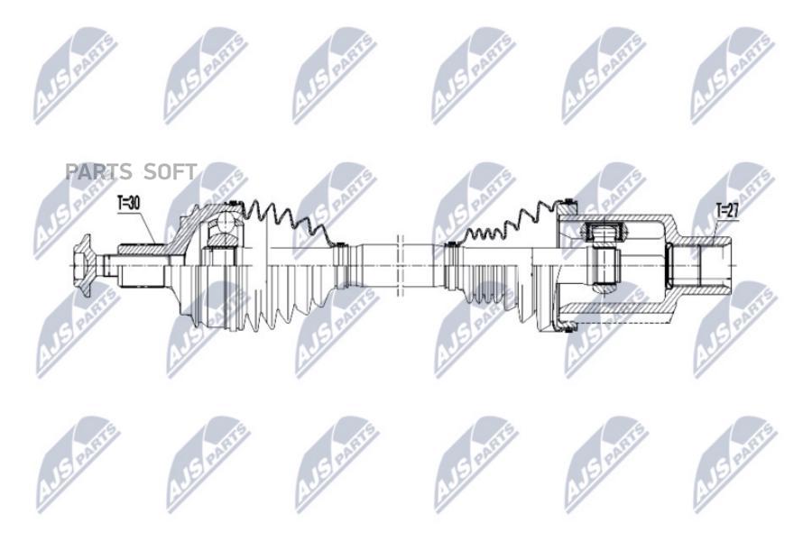 

NPW-ME-077 NTY, ПОЛУОСЬ MERCEDES GLC 4MATIC 15- /ATM,FRONT,LEFT/, КИТАЙ NTY npwme077