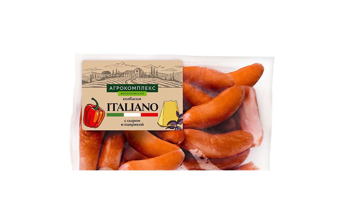 

Колбаски полукопченые Агрокомплекс Italiano сыр-паприка