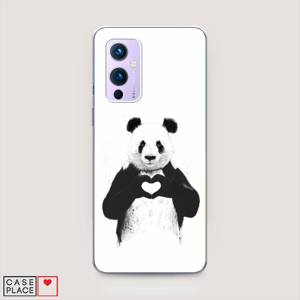 

Чехол Awog на OnePlus 9 (LE2113) / ВанПлас 9 (LE2113) "Панда love", Серебристый, 151450-10