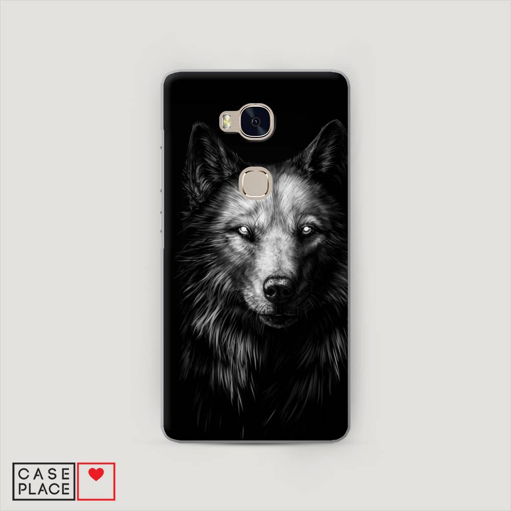

Чехол Awog "Волк черно белый" для Honor 5X, 60540-1