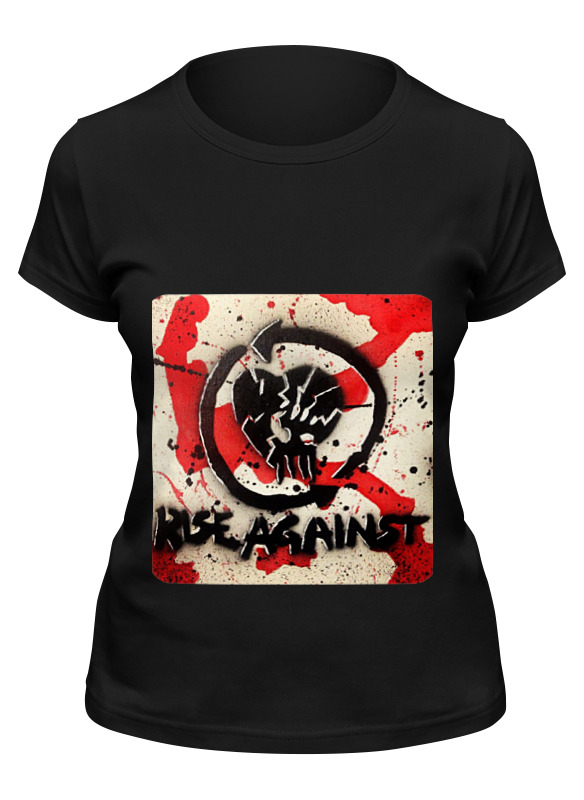 

Футболка женская Printio Rise against - logo черная 2XL, Черный, Rise against - logo