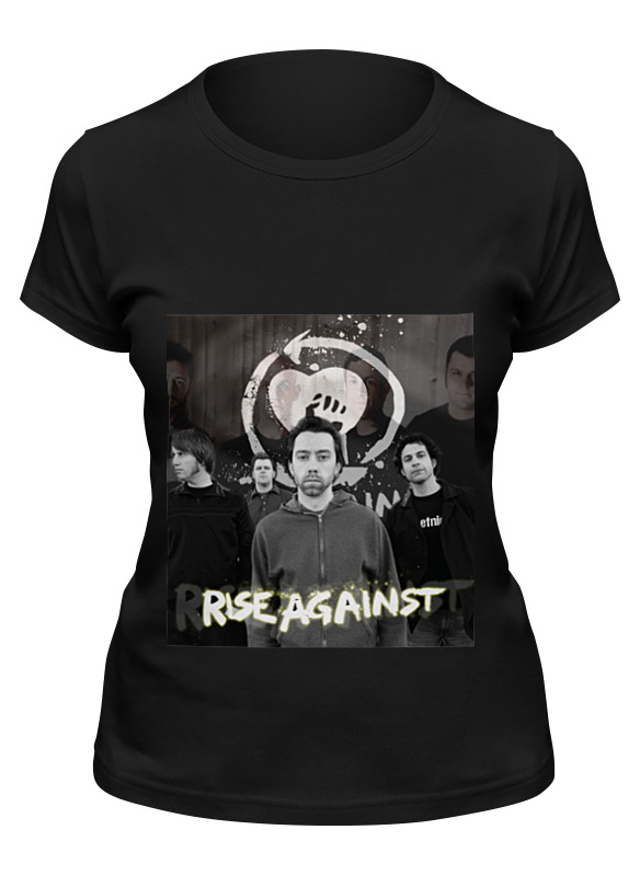 

Футболка женская Printio Rise against - photo черная 2XL, Черный, Rise against - photo