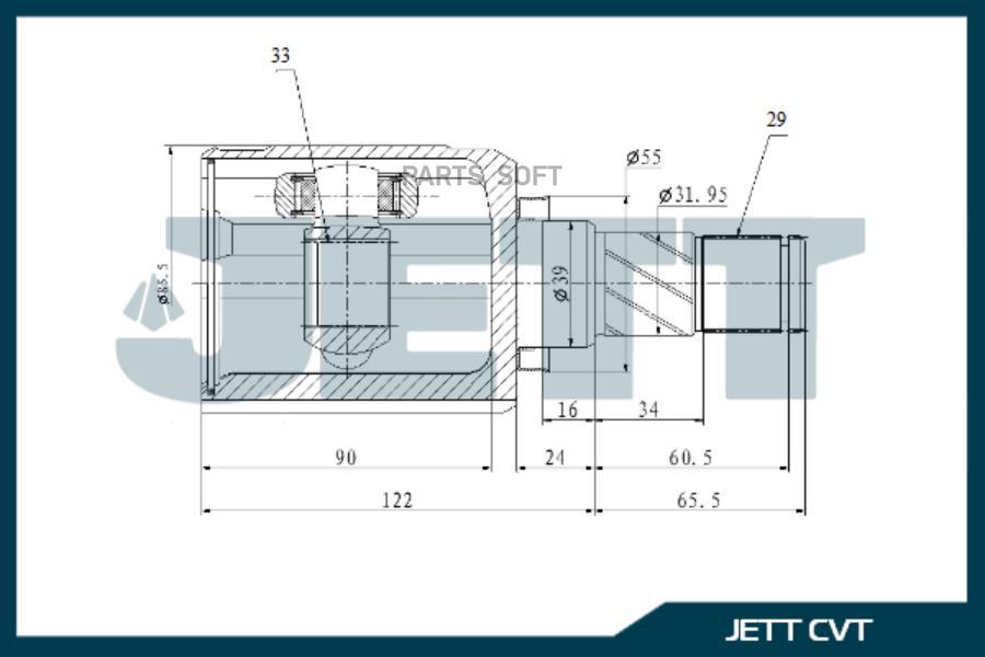 ШРУС внутренний JETT V40-1205