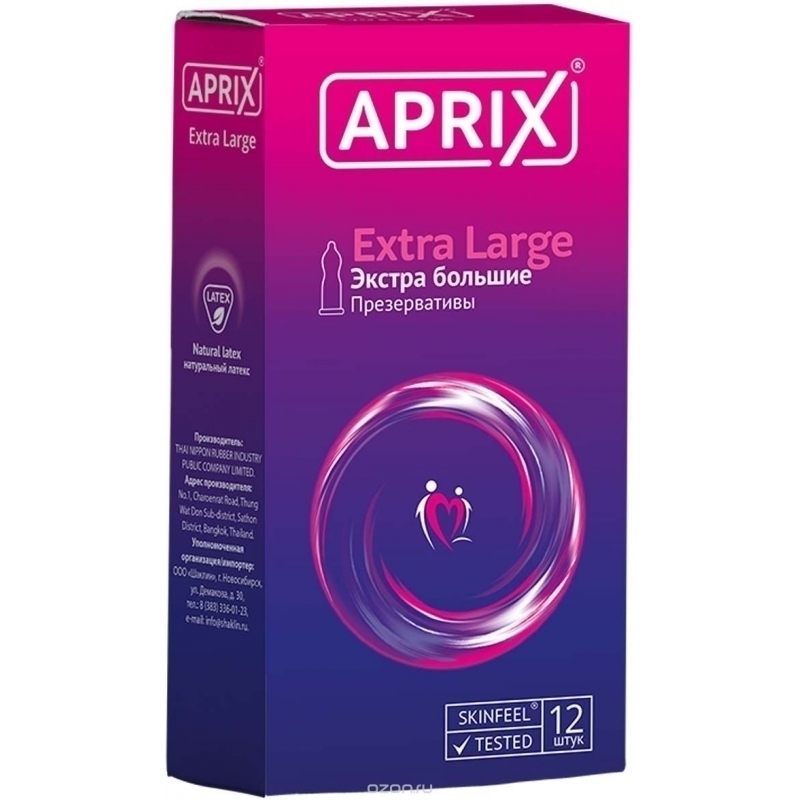 Презервативы Aprix Extra Large 12 шт., латекс  - купить