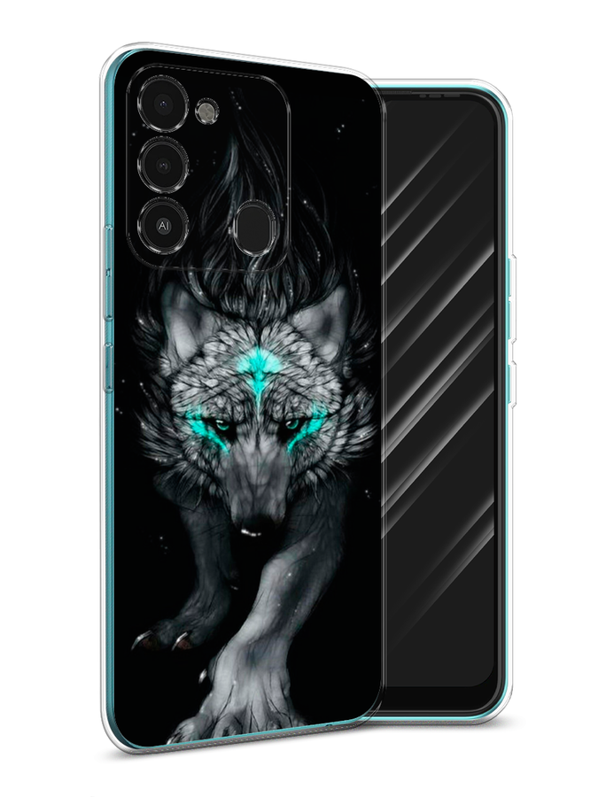 

Чехол Awog на Tecno Spark Go 2022/8С/9 "Волшебный волк", Разноцветный, 301250-2