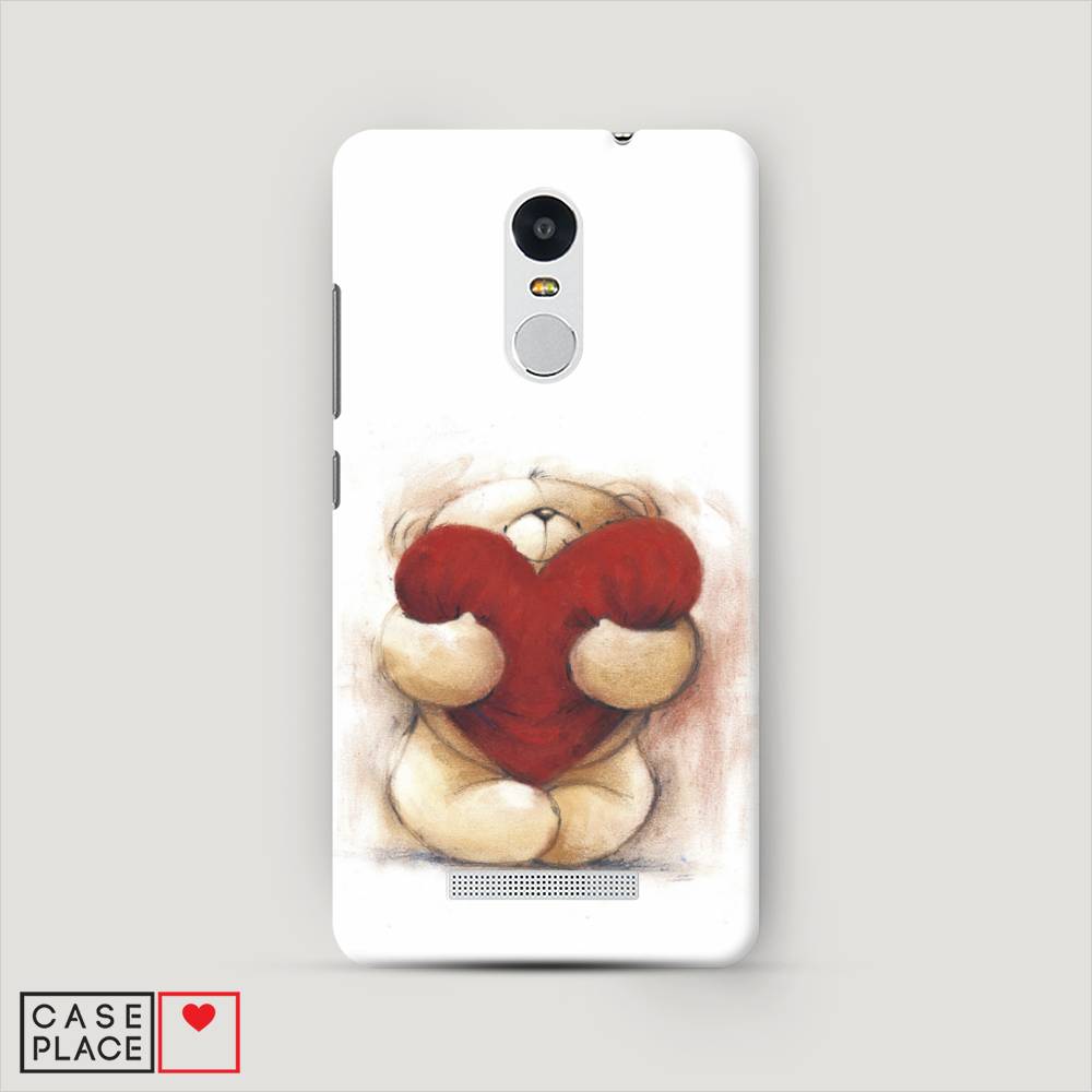 

Пластиковый чехол "Мишка с сердцем 1" на Xiaomi Redmi Note 3
