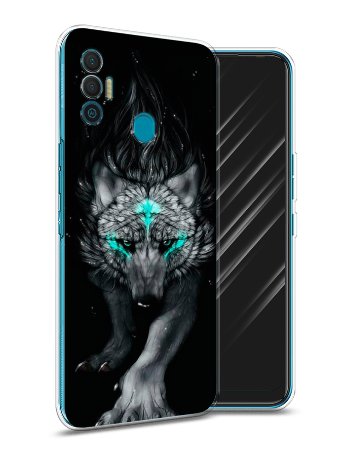 

Чехол Awog на Tecno Spark 7 "Волшебный волк", Разноцветный, 301050-2