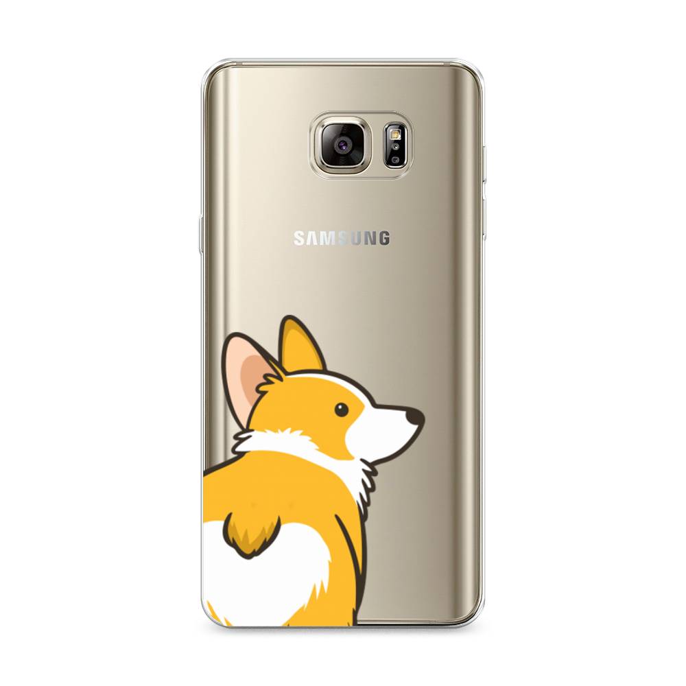 

Чехол Awog на Samsung Galaxy Note 5 / Самсунг Note 5 "Корги следуй за мной", Желтый;бежевый;белый, 23550-2