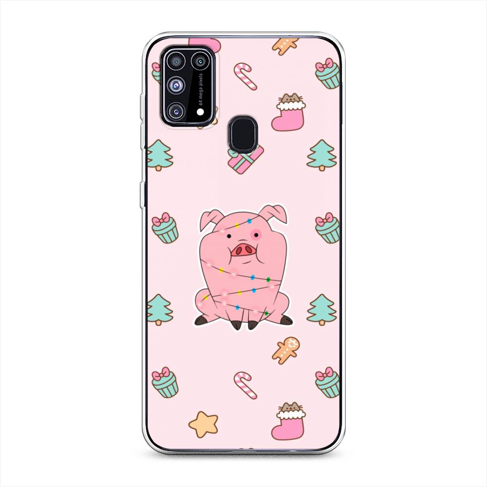

Чехол на Samsung Galaxy M31 "Розовая свинка", Розовый;зеленый, 2100750-5