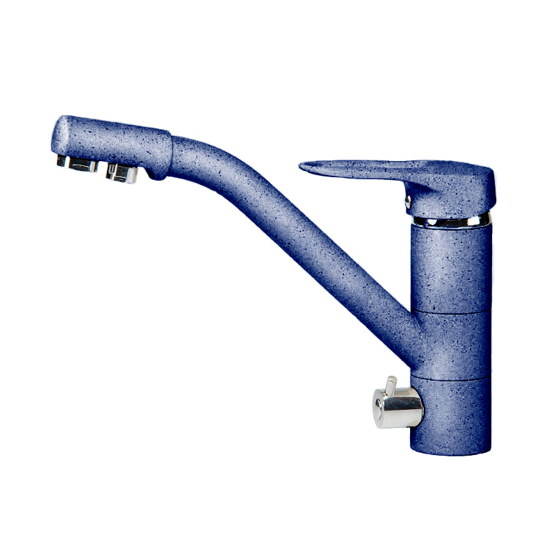 фото Смеситель для кухни aquagranitex c-6040 (323), синий