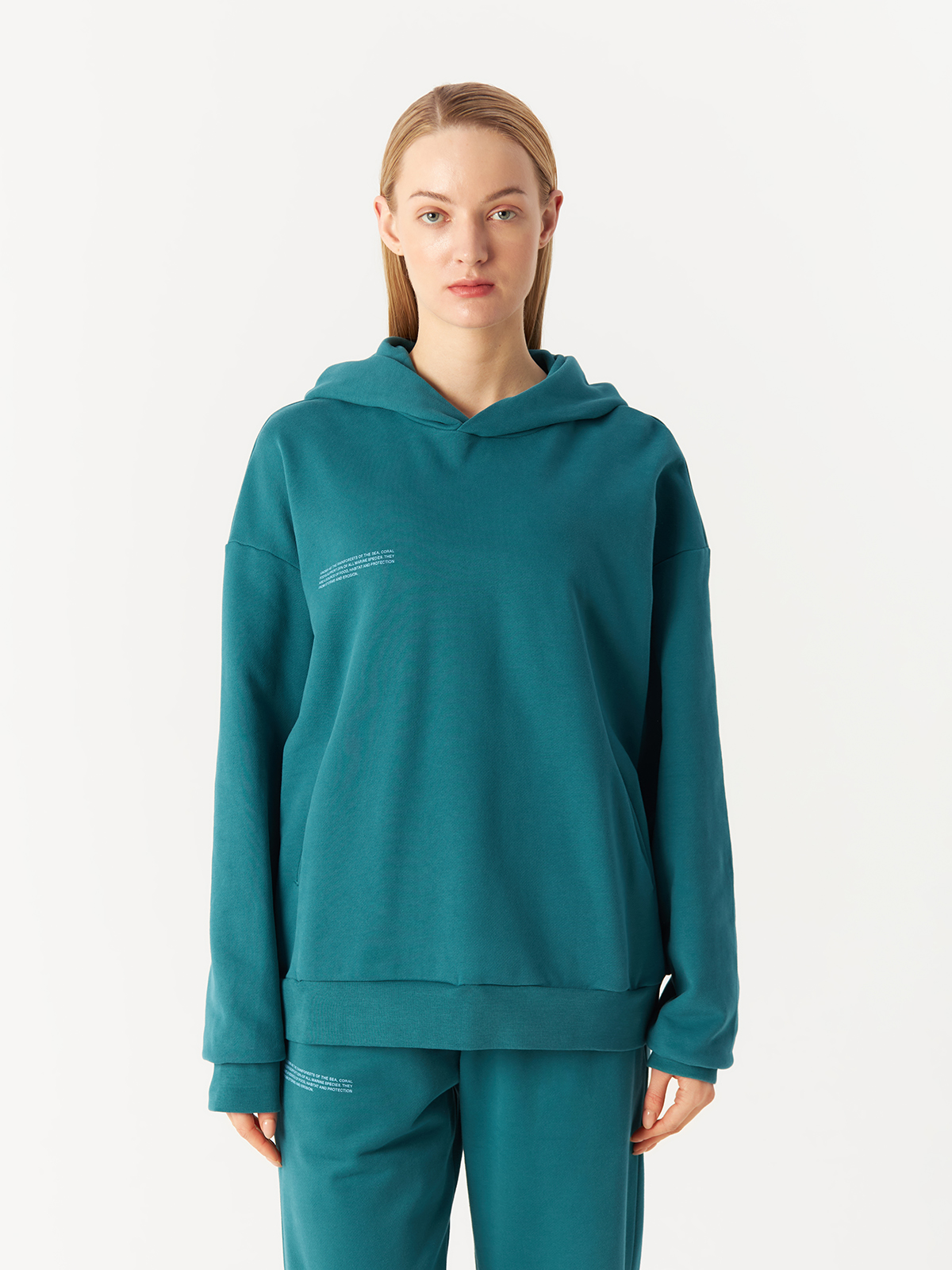 

Худи унисекс PANGAIA зеленое XS, Зеленый, Coral Reef Hoodie