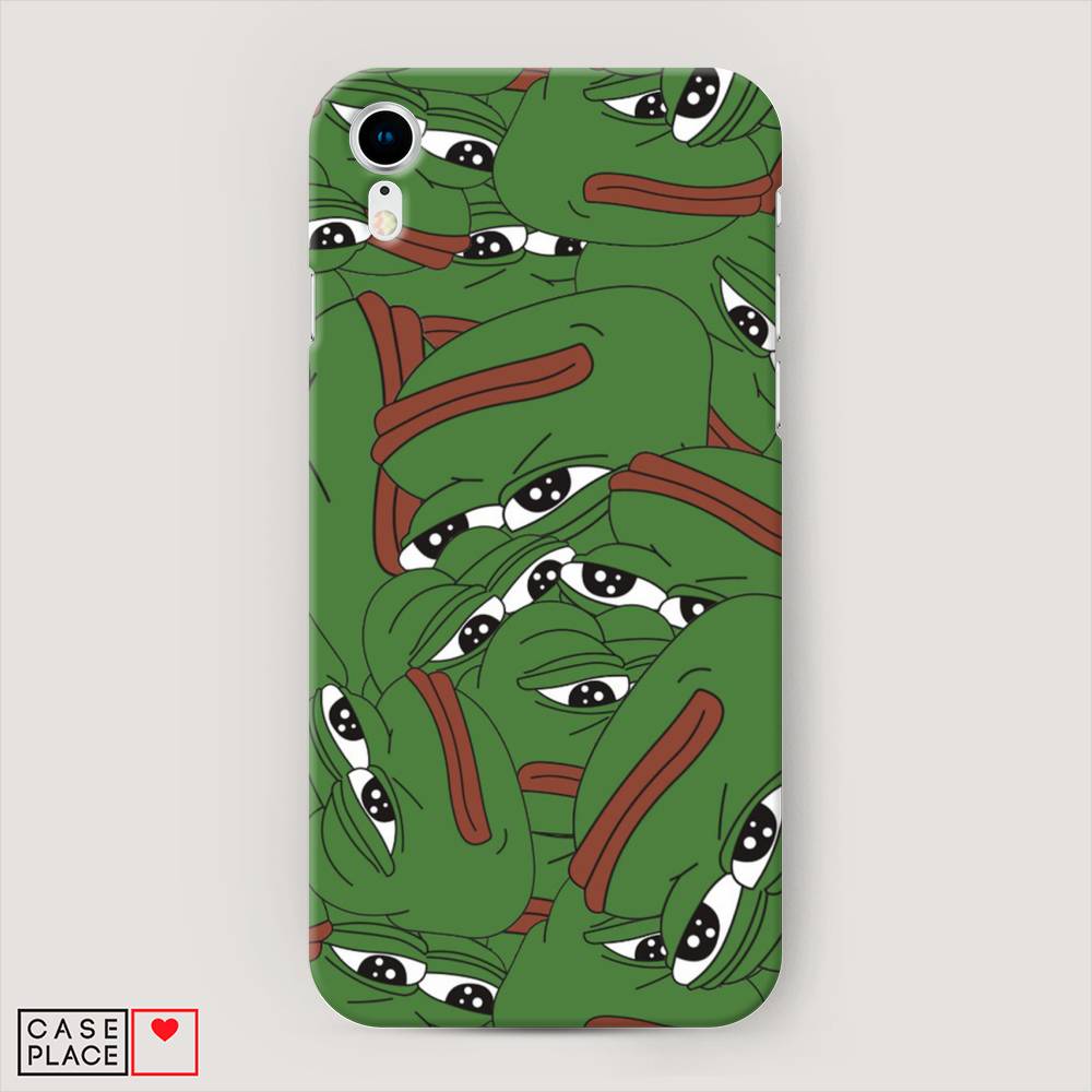 

Пластиковый чехол "Печальный frog" на Apple iPhone XR (10R), 12020-7