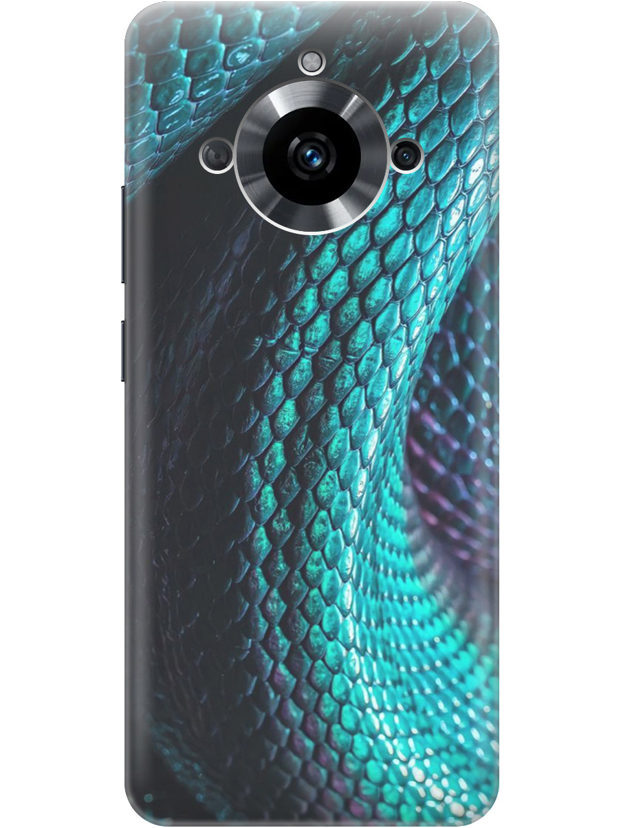 

Силиконовый чехол на Realme 11 с принтом "Переливающаяся змея" прозрачный, Зеленый;синий, 20000085