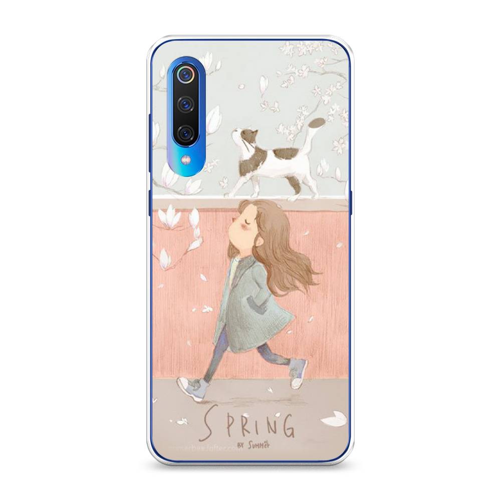 

Чехол Awog на Xiaomi Mi 9 "Девочка-весна", Разноцветный, 34850-7