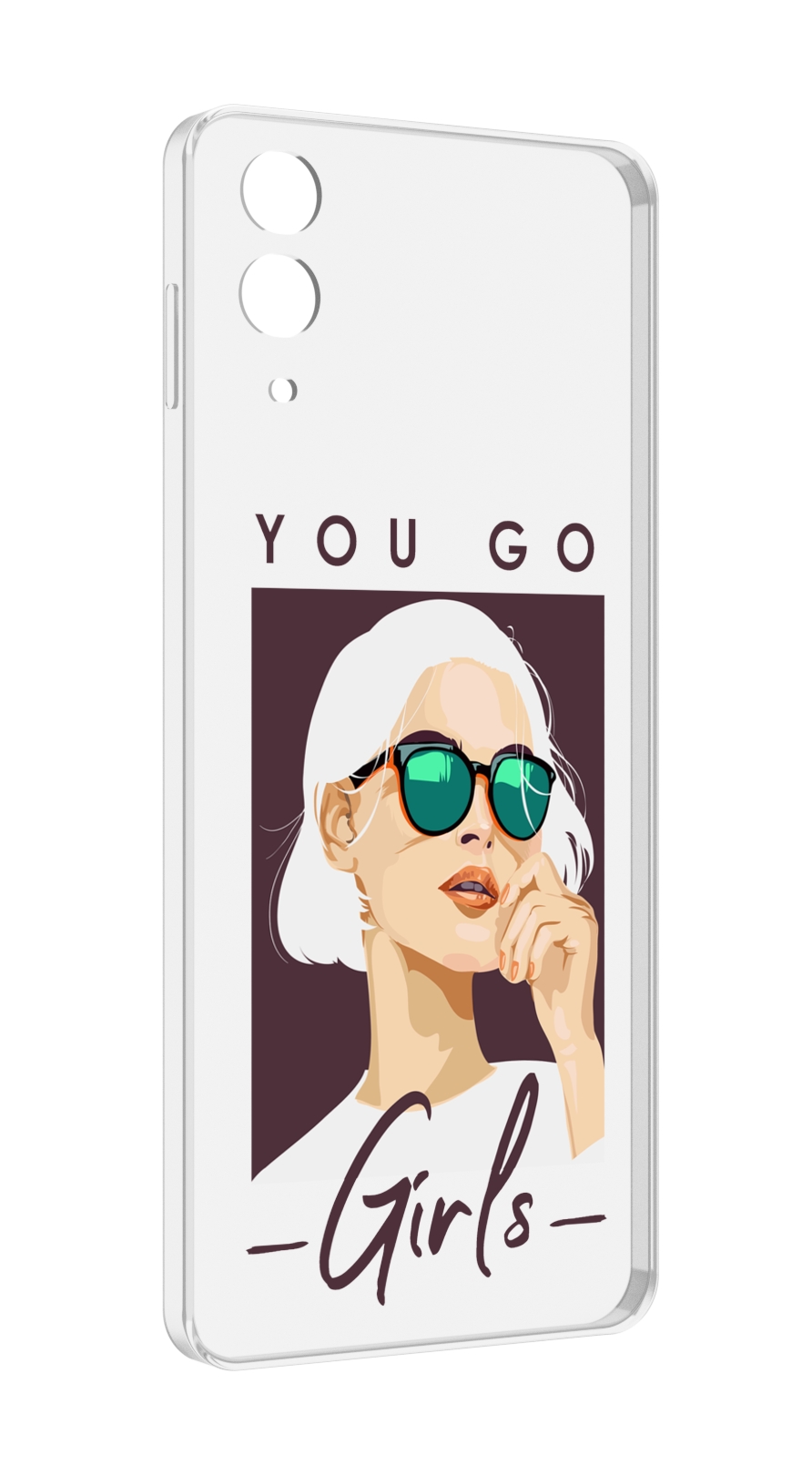 Чехол MyPads Девушка-в-очках-с-белыми-волосами женский для Samsung Galaxy Z Flip 4