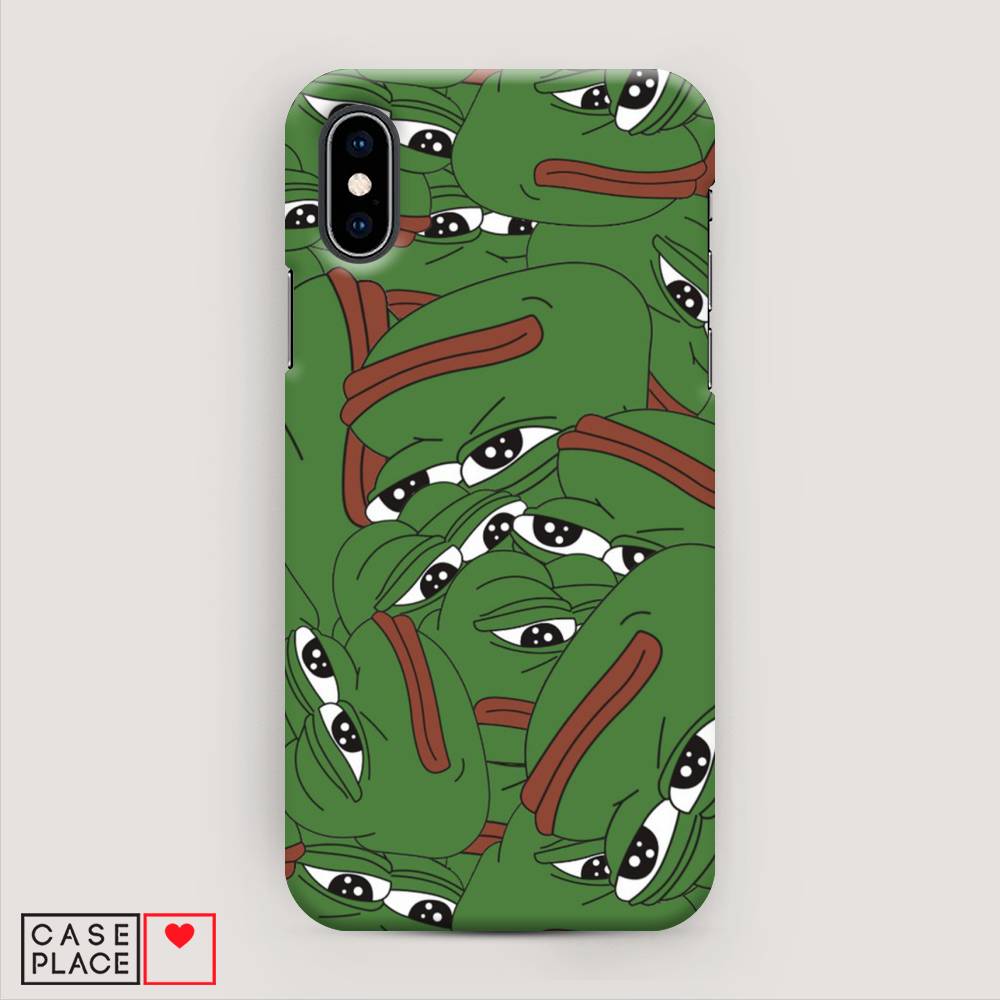 

Пластиковый чехол "Печальный frog" на Apple iPhone X (10), 11020-7
