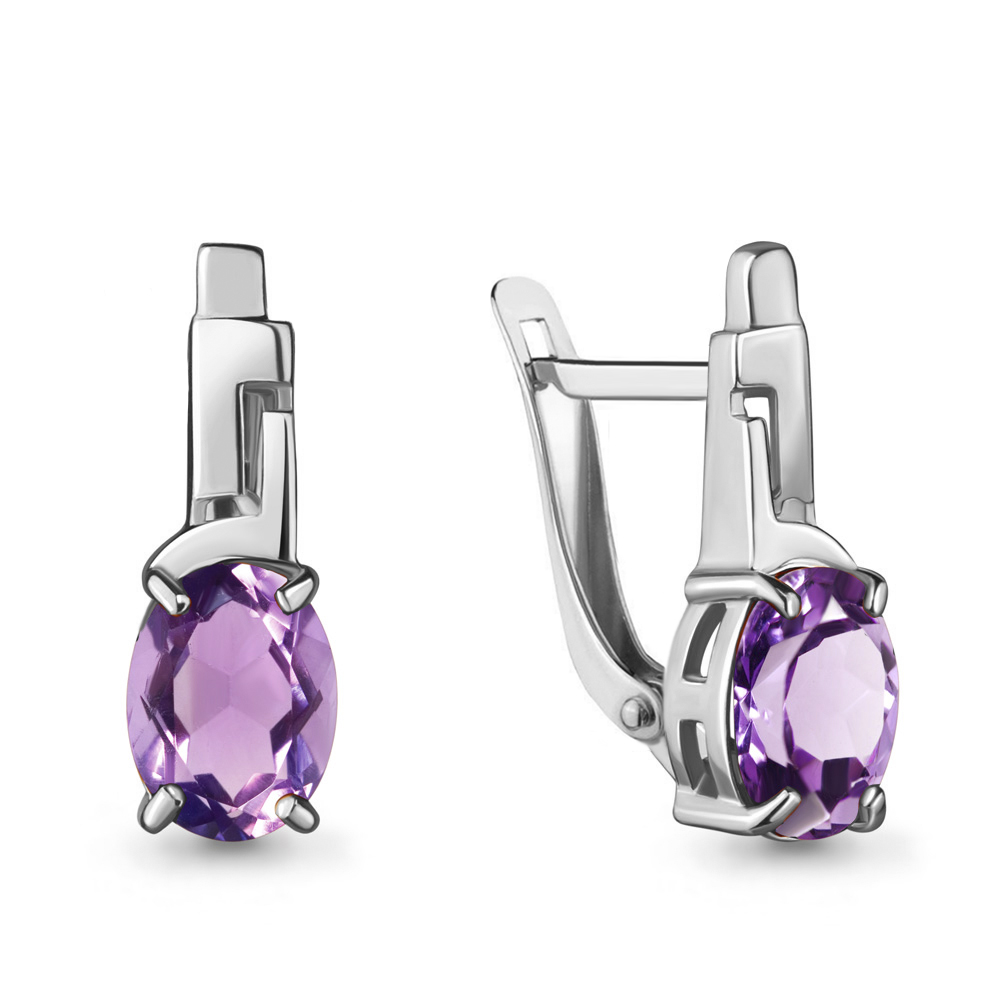 

Серьги из серебра с аметистом Aquamarine 4469404_925_р, 4469404_925_р