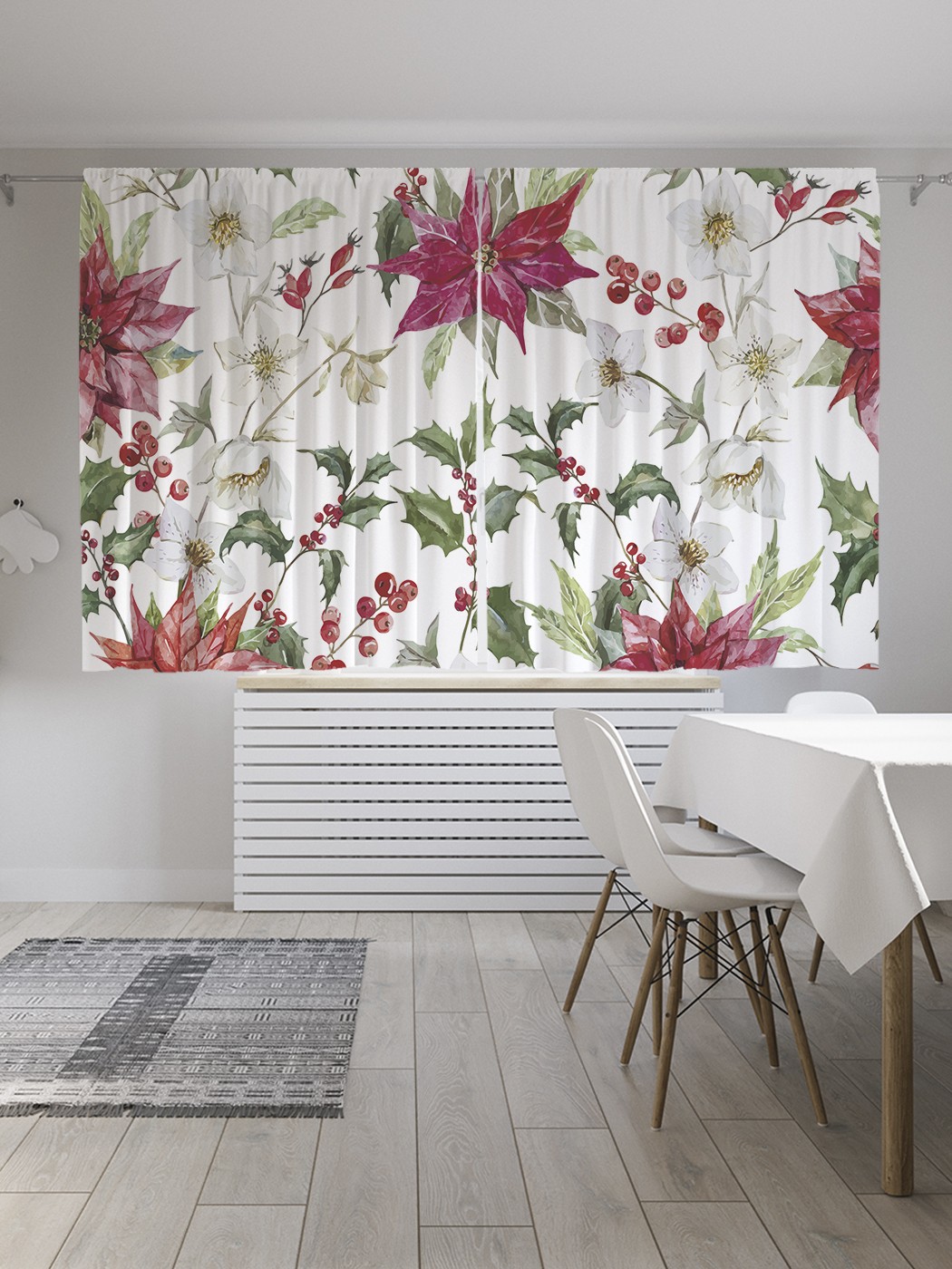 

Классические шторы JoyArty "Яркие астры", серия Oxford DeLux, 2 полотна 145x180 см, Яркие астры