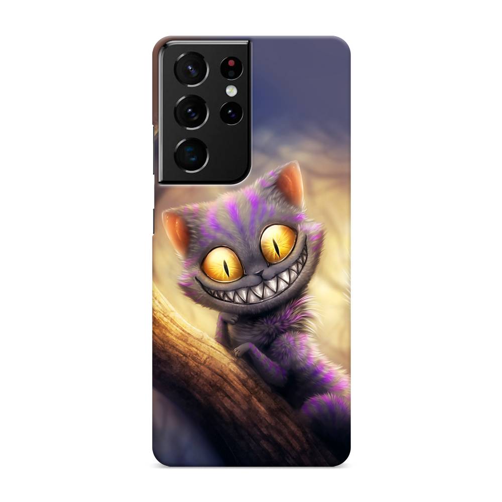 фото Пластиковый чехол "cheshire cat" на samsung galaxy s21 ultra awog