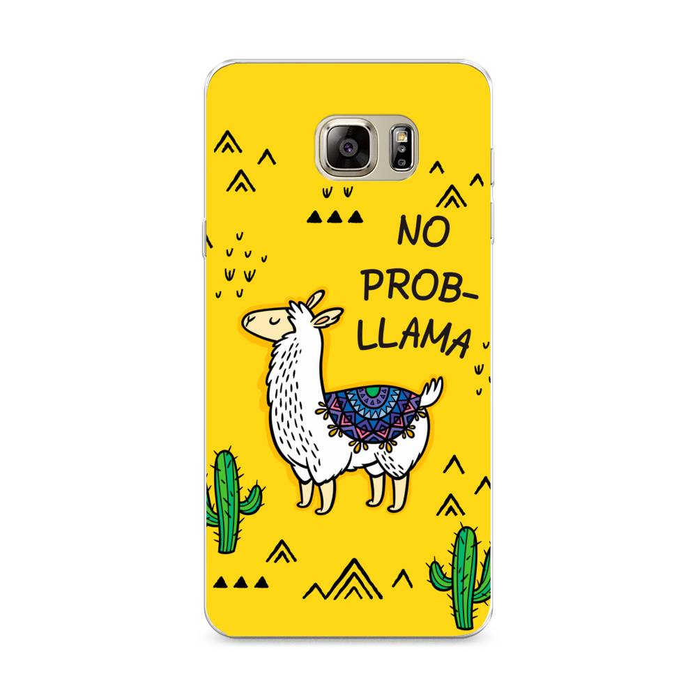 

Чехол Awog на Samsung Galaxy Note 5 / Самсунг Note 5 "No probLLama", Желтый;черный;синий, 23550-2
