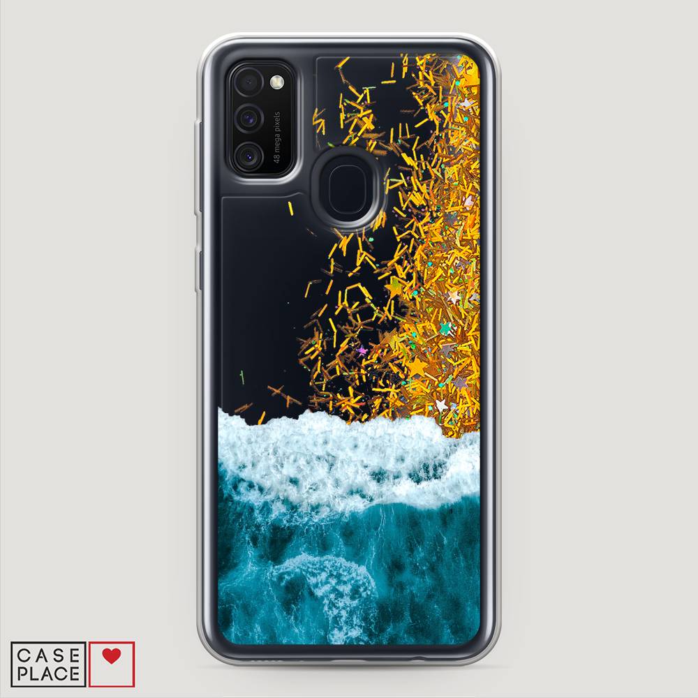 

Жидкий чехол с блестками "Морская пучина" на Samsung Galaxy M21, 29790-1