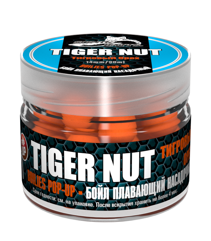 

Бойлы насад. плав. Sonik Baits TIGER NUT Fluo Pop-ups 14мм 90мл, Оранжевый