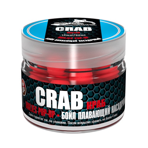 

Бойлы насад. плав. Sonik Baits CRAB Fluo Pop-ups 14мм 90мл, Красный, CRAB Fluo Pop-ups