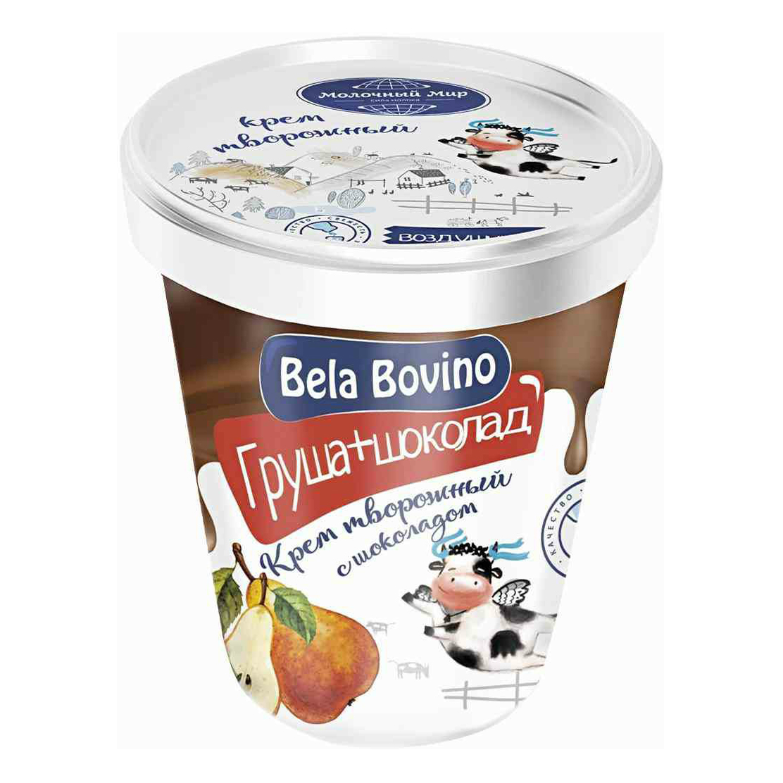 

Крем творожный Молочный Мир Bela Bovino Груша и темный шоколад 3% 145 г
