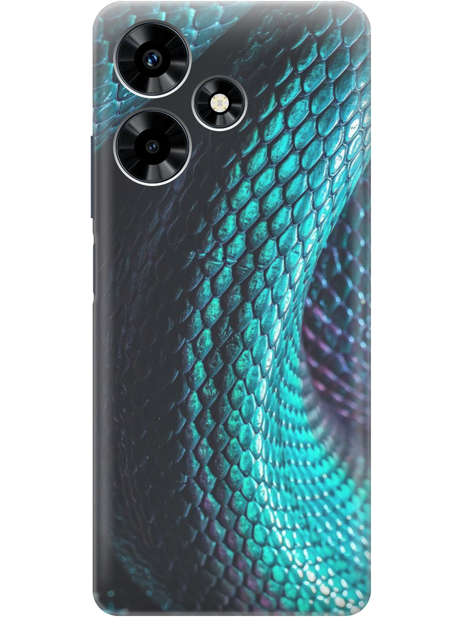 

Силиконовый чехол на Infinix Hot 30 с принтом "Переливающаяся змея" прозрачный, Зеленый;синий, 20000049
