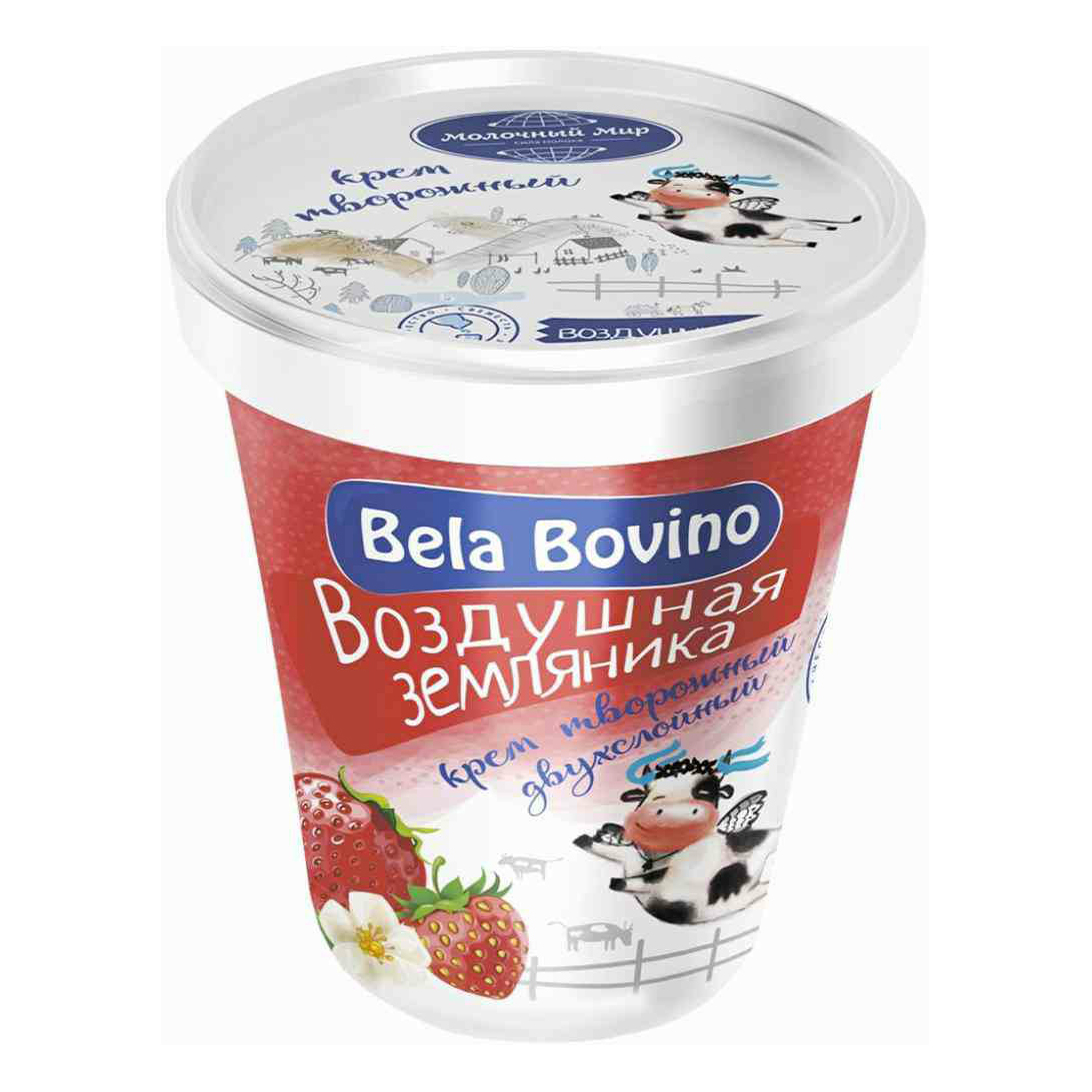 

Крем творожный Молочный Мир Bela Bovino Воздушная клубника 3% 135 г