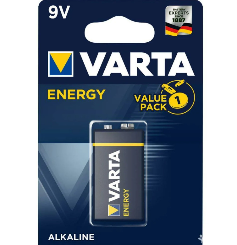 

Элемент питания Varta Energy Alkaline 9V /6LP3146 (Крона) 1 шт