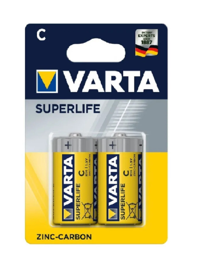 

Элемент питания Varta Superlife Zinc-carbon C/ LR14 1,5V (2 шт)