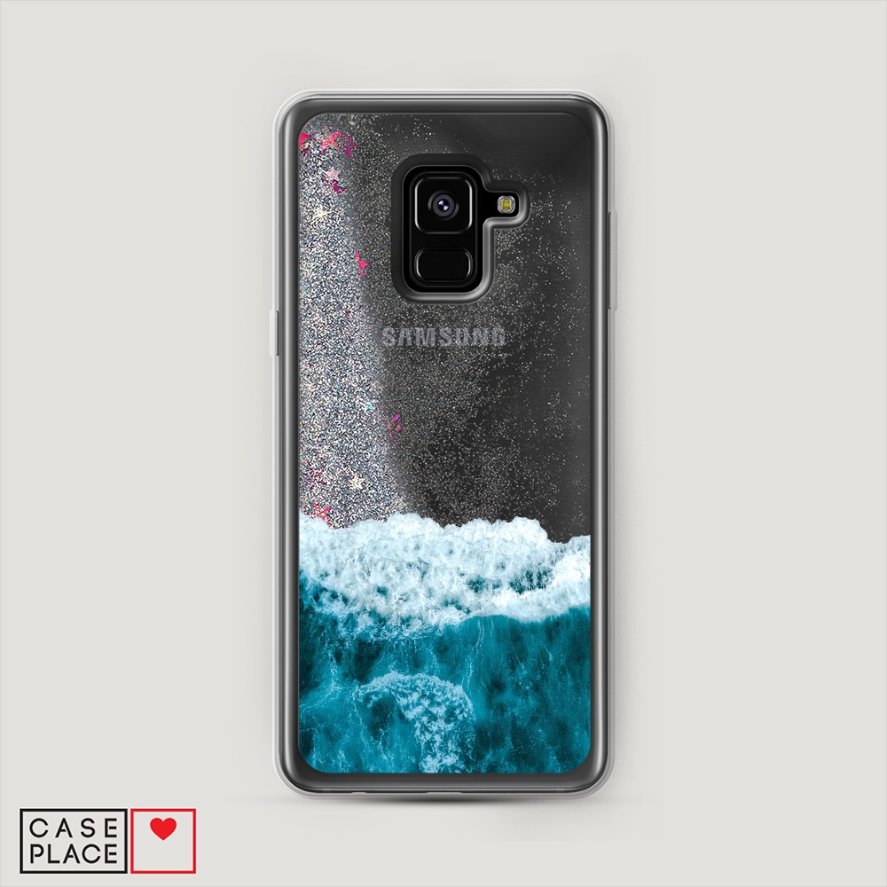 

Жидкий чехол с блестками "Морская пучина" на Samsung Galaxy A8 2018, 25491-1