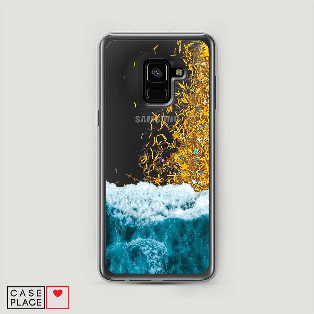 

Жидкий чехол с блестками "Морская пучина" на Samsung Galaxy A8 2018