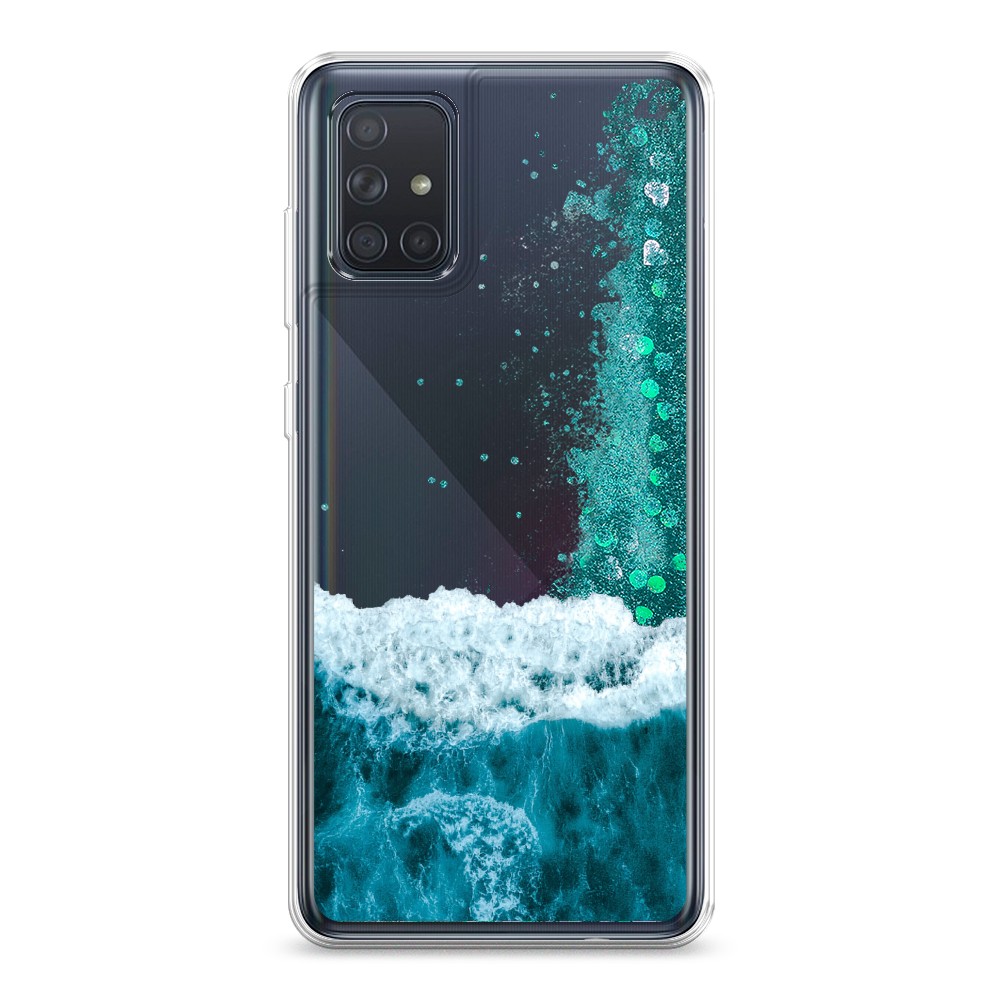 

Жидкий чехол с блестками "Морская пучина" на Samsung Galaxy A71, 29095-1