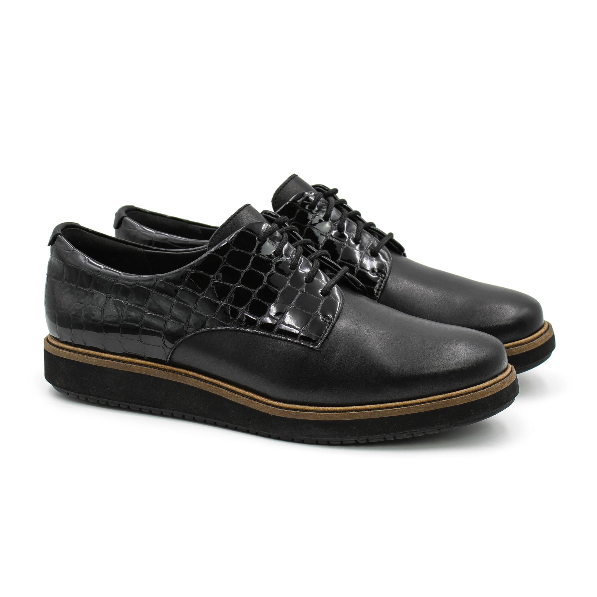 Полуботинки женские Clarks Glick Darby 26157335 черные 40 EU черный