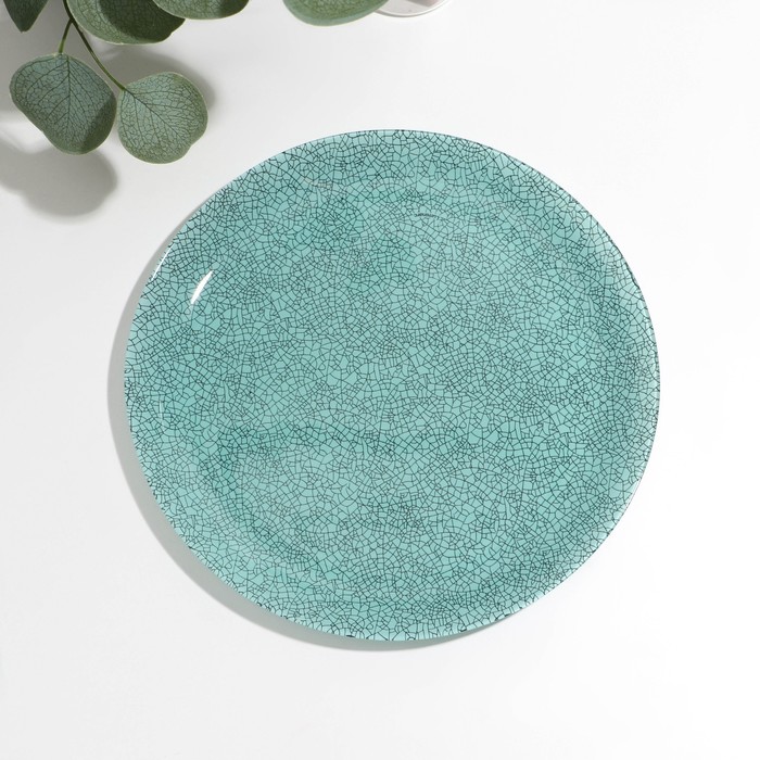 

Тарелка плоская Icy Turquoise, стеклянная, d=26 см