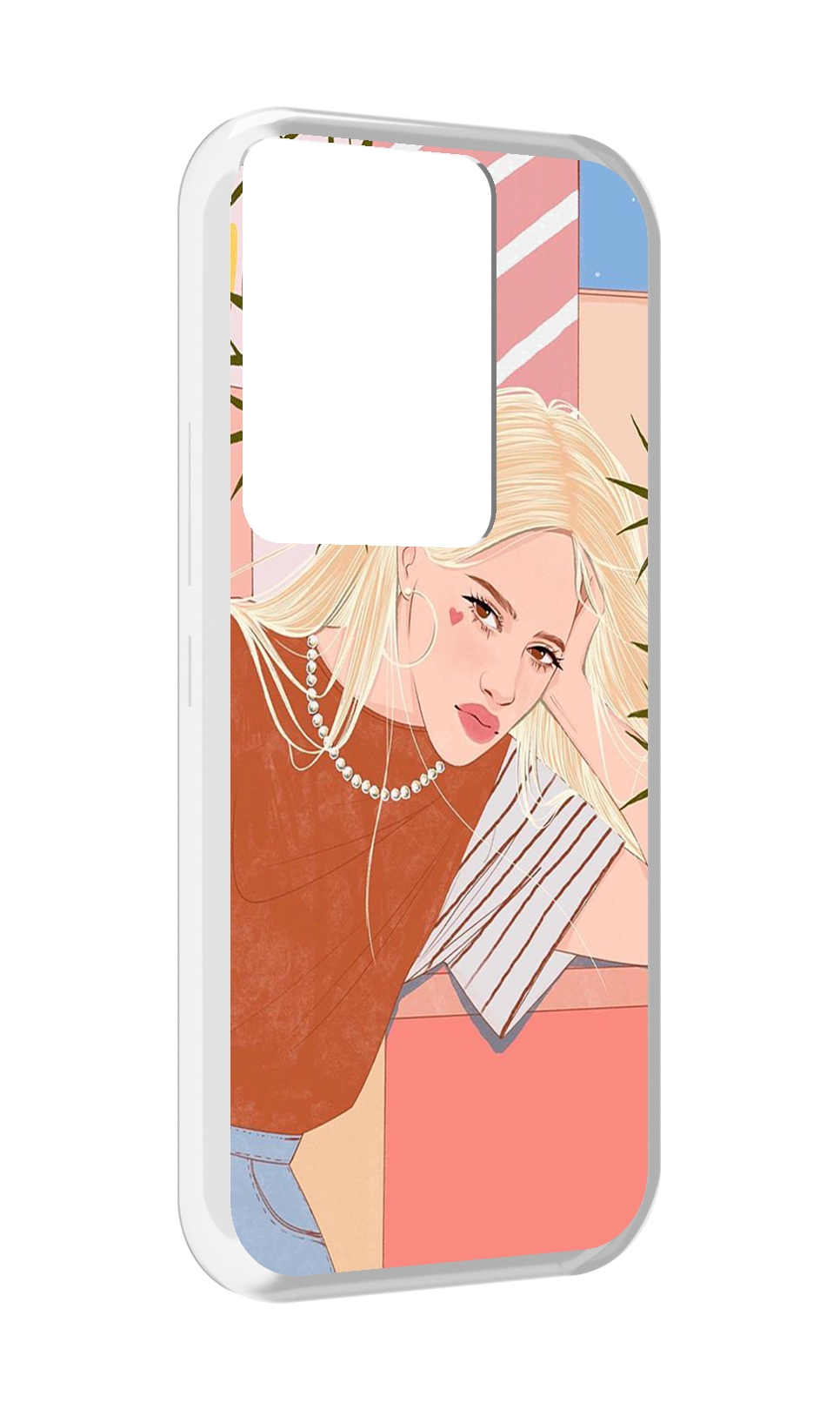 

Чехол MyPads летняя-девочка женский для Itel Vision 3 Plus / Itel P38 Pro, Прозрачный, Tocco