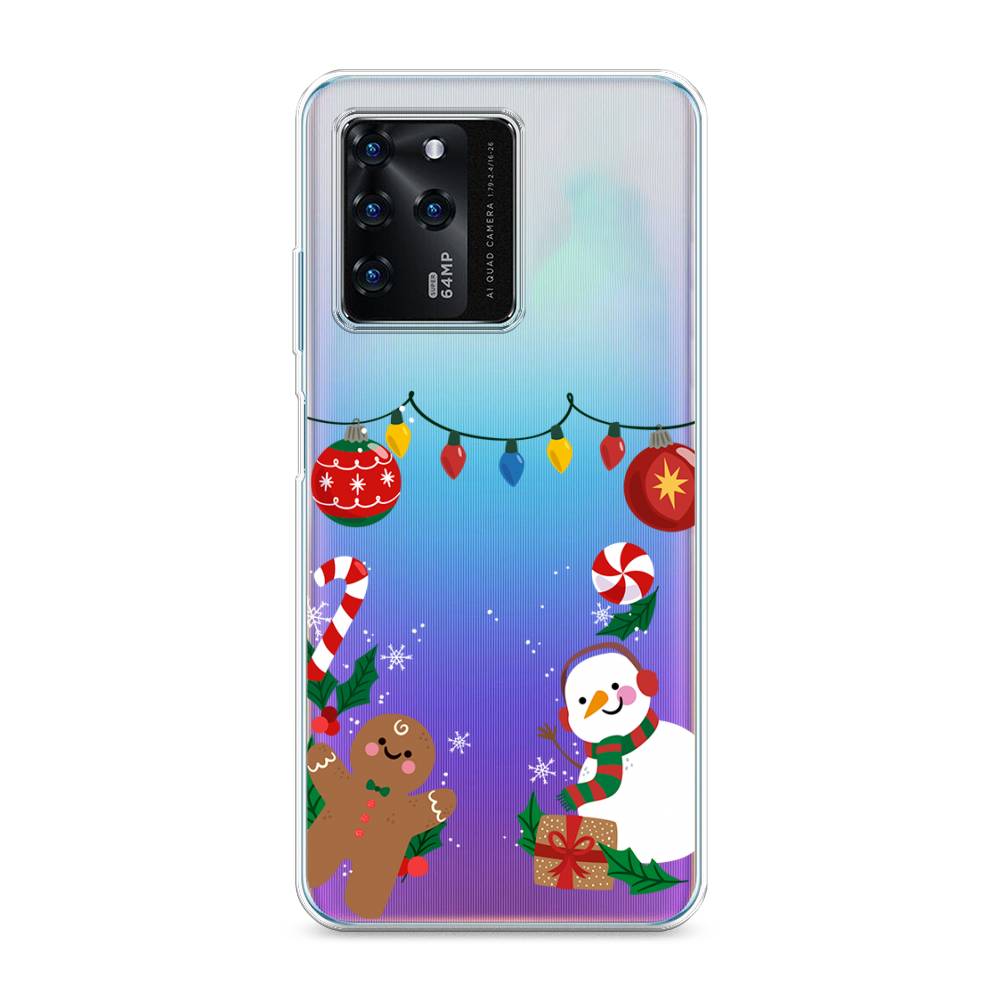 

Чехол на ZTE Blade V30 "Новогоднее настроение", Коричневый;красный;зеленый, 135350-5