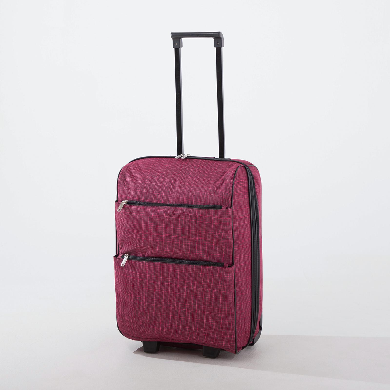 

Чемодан женский NoBrand 7371536 бордовый, 58x38x18 см, 7371536