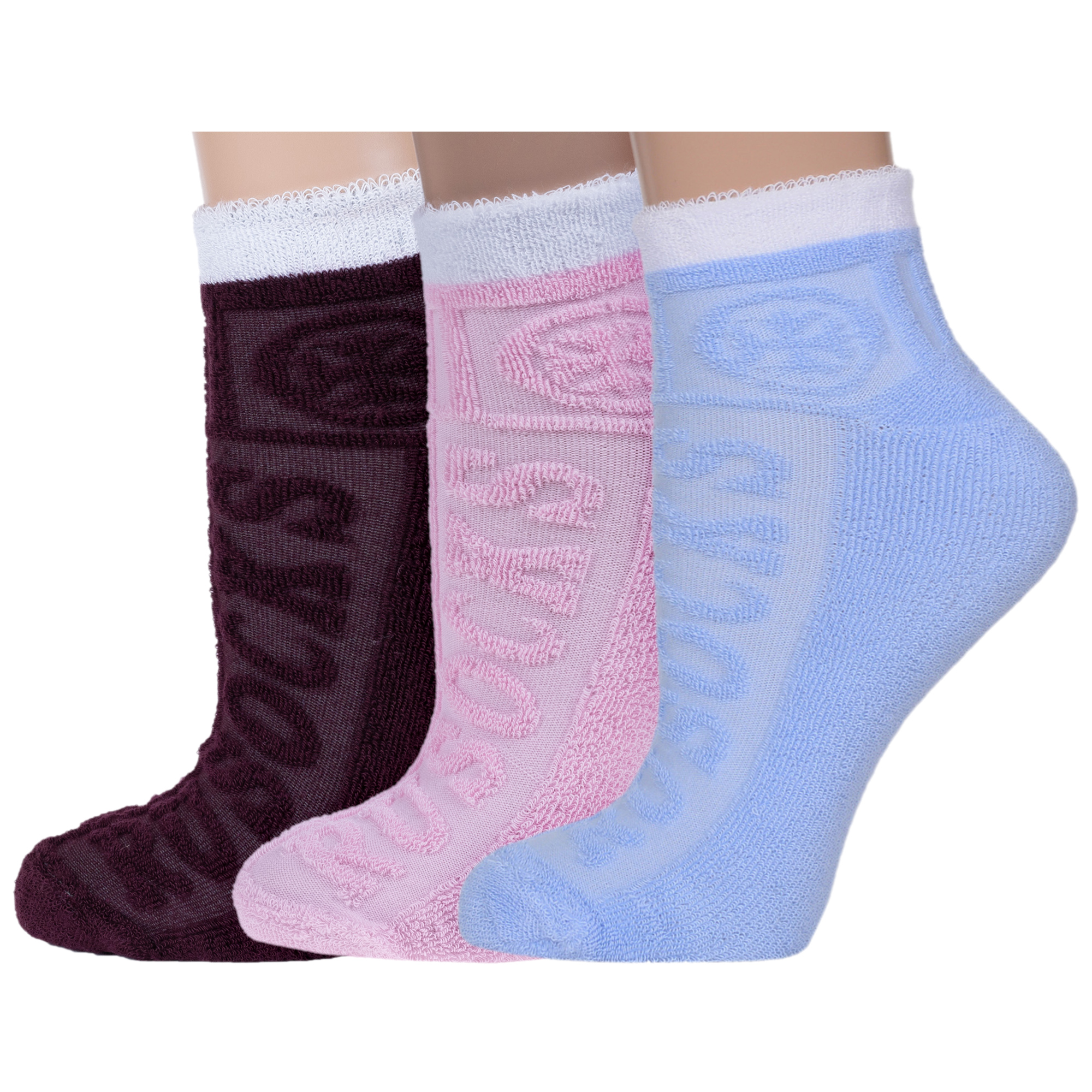 

Комплект носков женские Rusocks 3-Ж-1215 бордовых; розовых; голубых; белых 23-25, Бордовый;розовый;голубой;белый, 3-Ж-1215