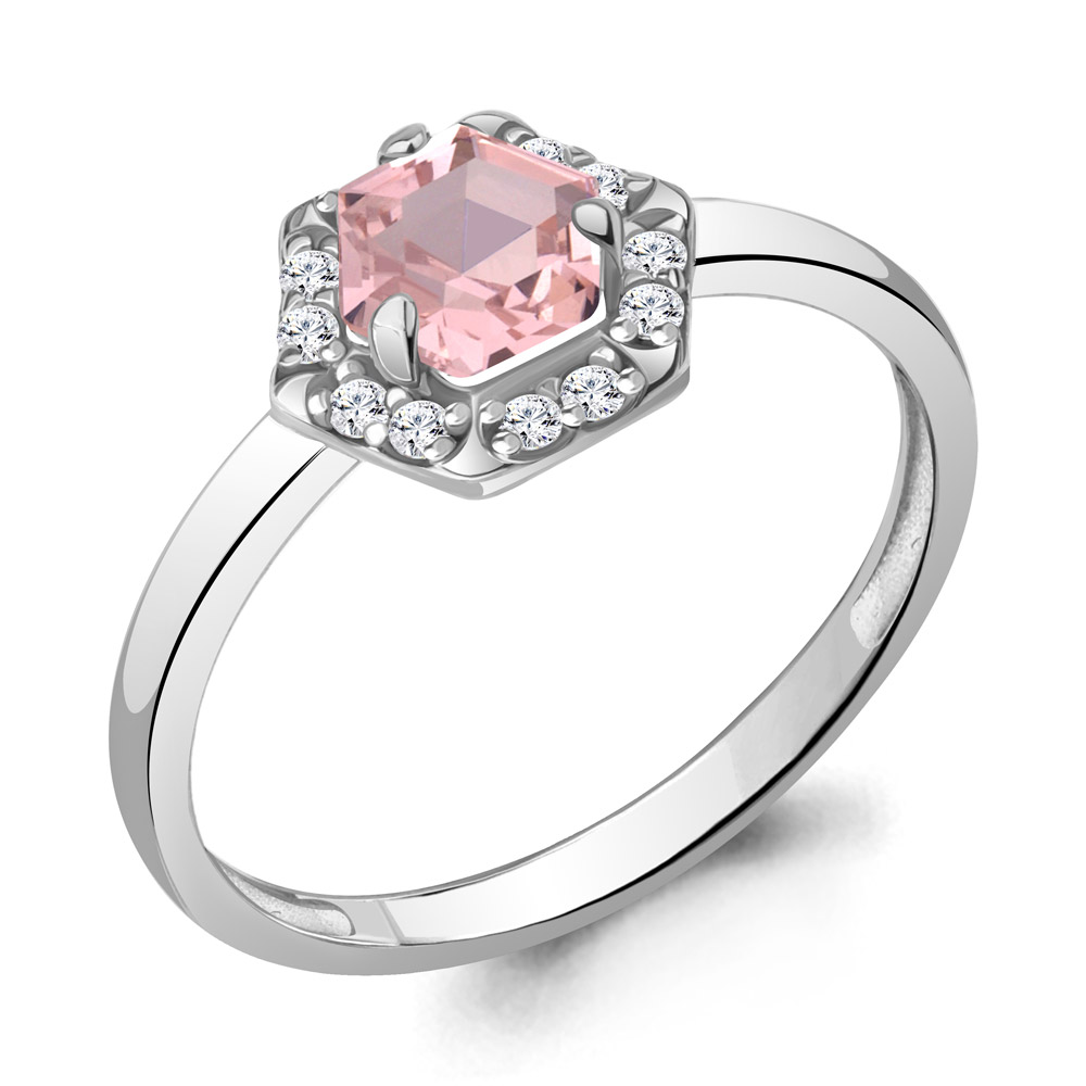 

Кольцо из серебра с морганитом р. 17,5 Aquamarine 6964390А_925_р, 6964390А_925_р