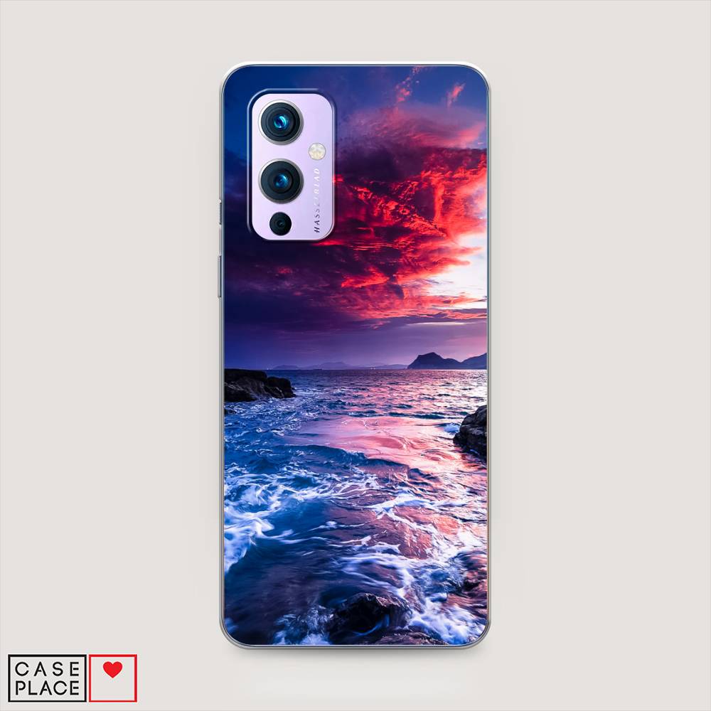 

Чехол Awog на OnePlus 9 (LE2113) / ВанПлас 9 (LE2113) "Волны 1", Розовый;синий, 151450-4