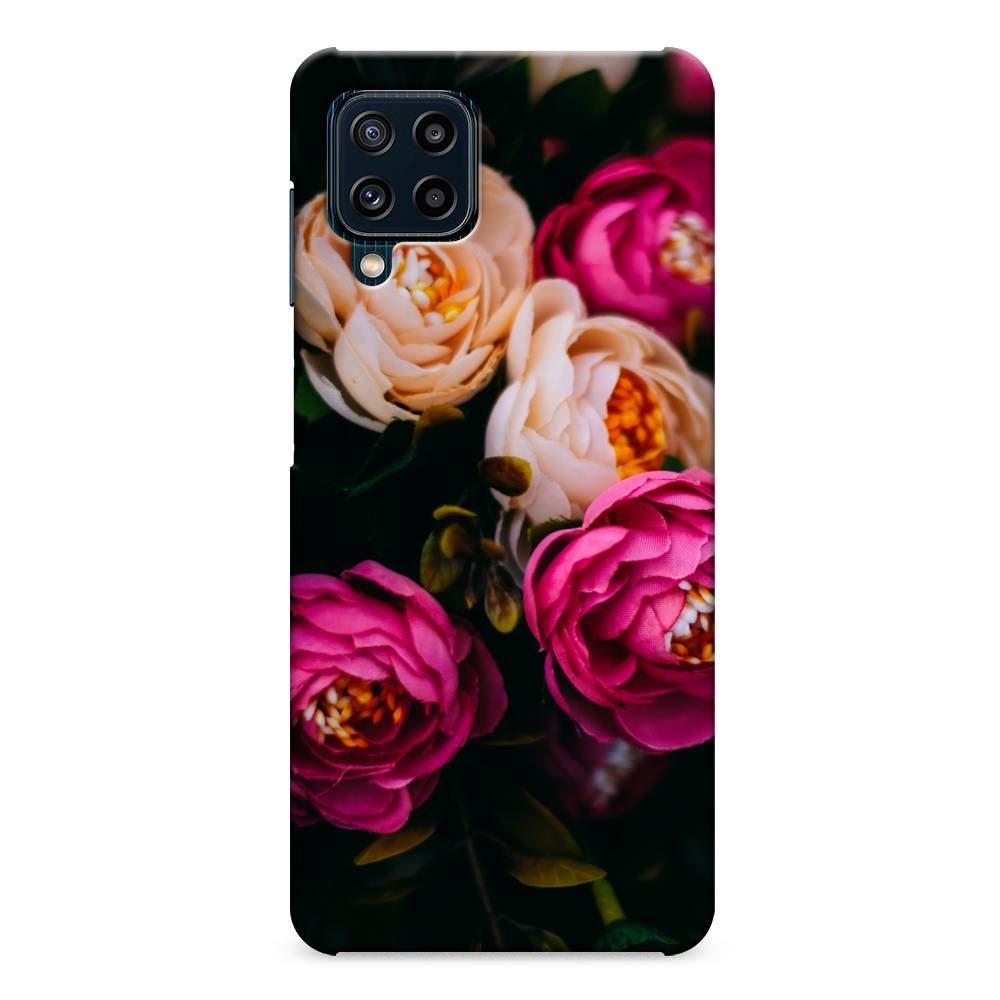 

Пластиковый чехол "Розовые пионы на черном" на Samsung Galaxy M32